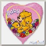 Шарик 18 Baby Мишки на розовом