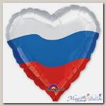 Шар 18 Триколор Сердце
