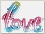Фольгированная надпись Нежная радуга «LOVE»