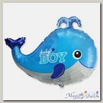 Шар фигура Кит BABY BOY голубой