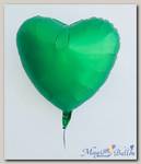 Шар сердце 18 Сатин Green