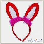 Ободок с ушками Зайка красные ушки