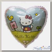 Шар 18 Hello Kitty в саду