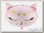 Шар фигура Кошка голова Pink ПД