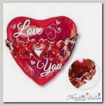 Шар фигура Сердце 2D I Love You