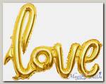Фольгированная надпись золотая «LOVE»