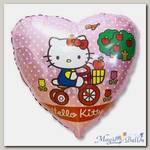 Шар 18 Hello Kitty на велосипеде